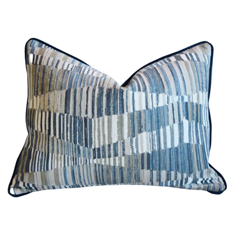 Contemporary Woven Wave Geometric Pillow