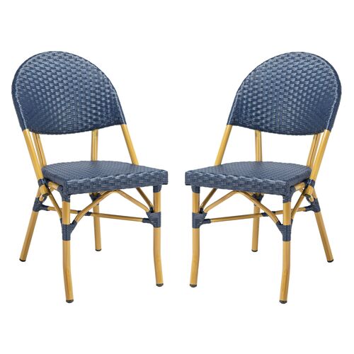 S/2 Halcyon Outdoor Wicker Side Chairs