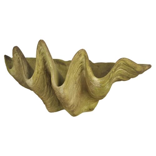 17" Clam Shell Planter, Green~P76442907