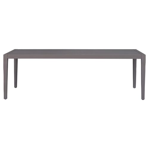 Ariadne 92" Outdoor Aluminium Dining Table, Black/Bronze