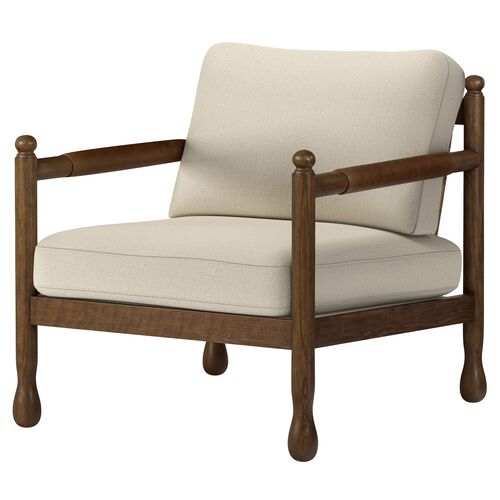 Amy Linen Occasional Chair, Natural Amy Linen Occasional Chair, Natural