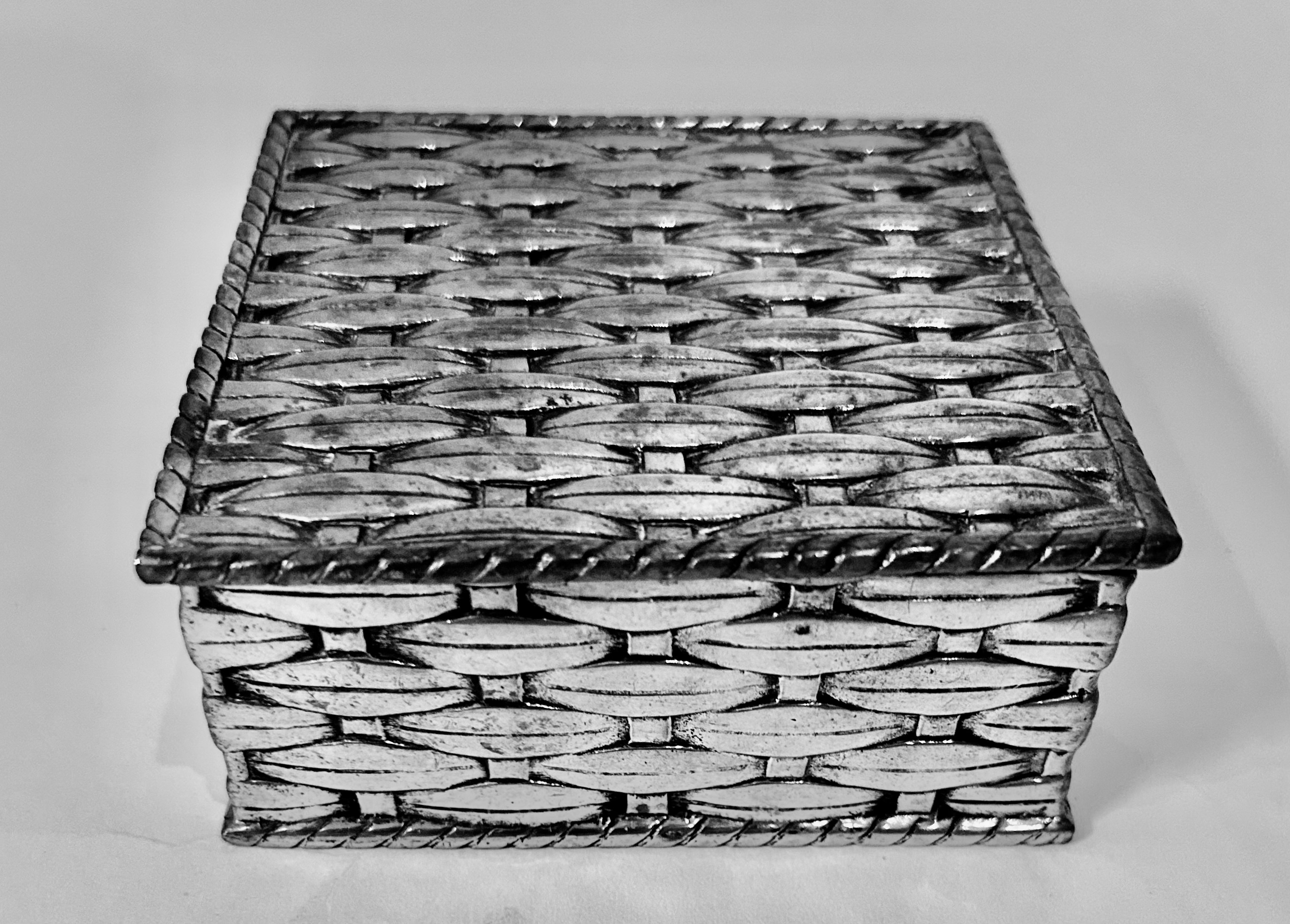 Pierre Deux Basketweave Pewter Box~P77734269
