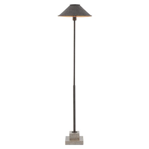 Fudo Floor Lamp, Black/Gold Leaf~P77594741~P77594741