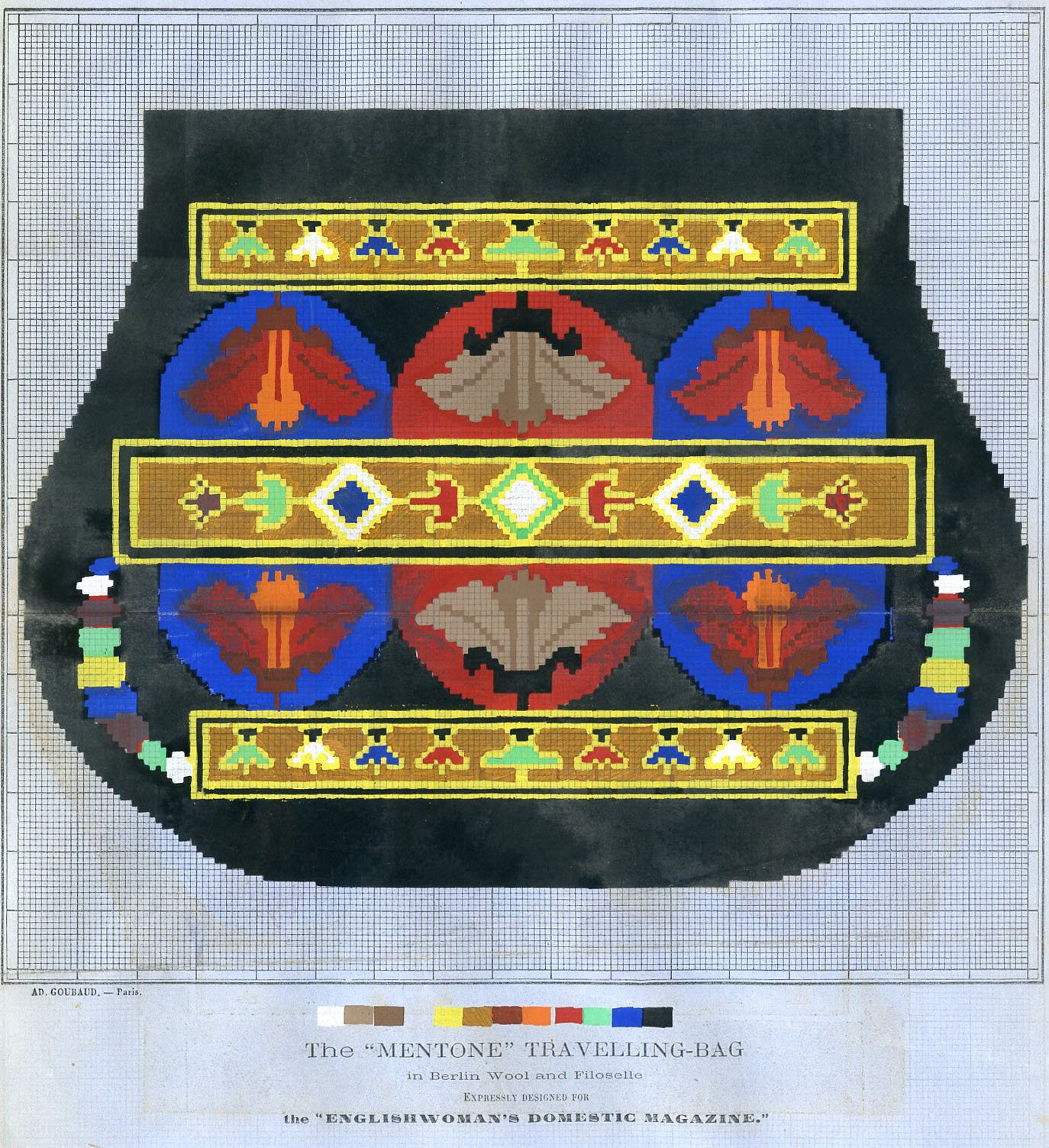 Travel Bag Needlepoint Pattern, 1867~P77581128
