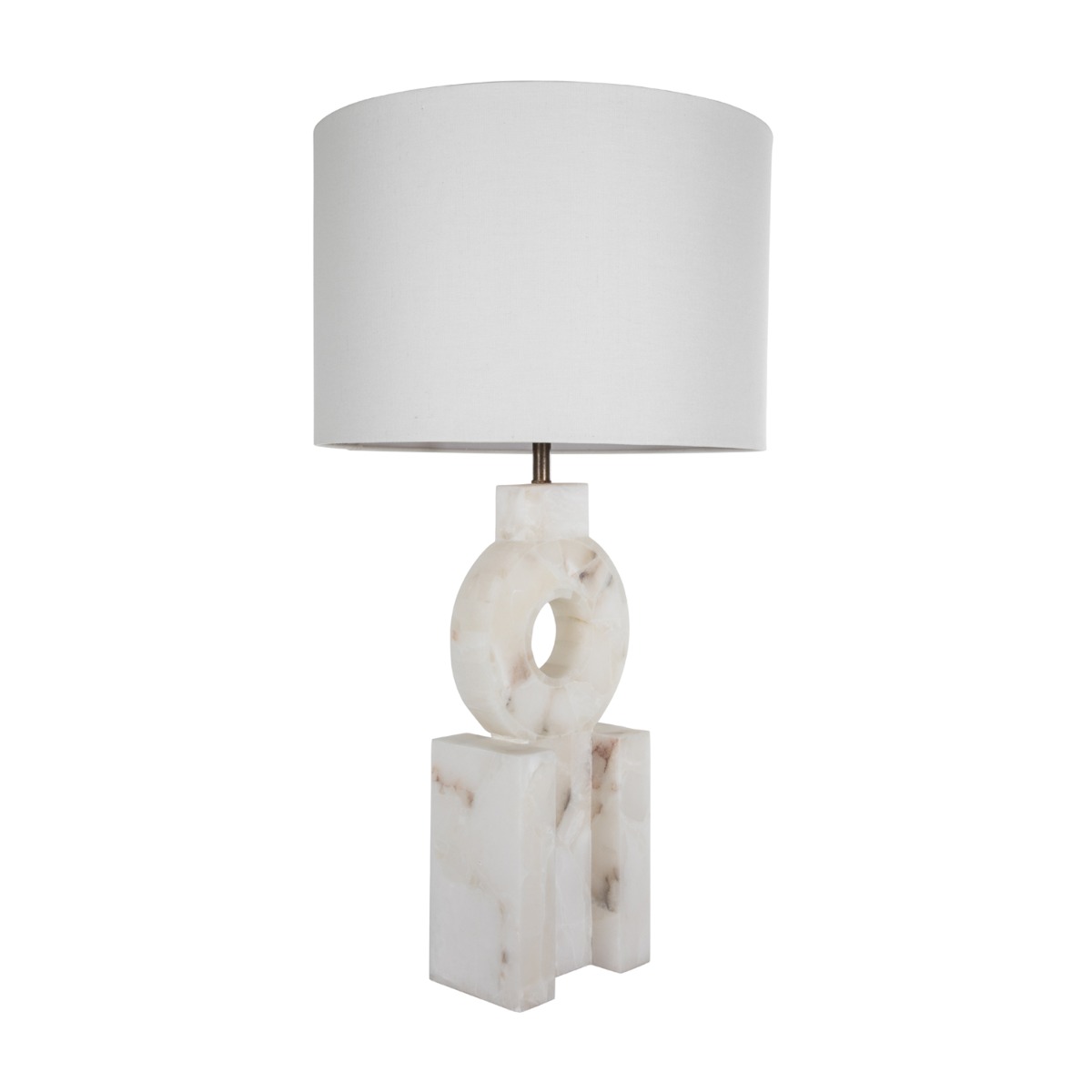 Kelsey Alabaster Table Lamp, Ivory