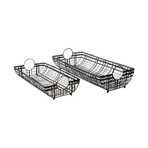 S/2 Sanderling Metal Baskets, Gray S/2 Sanderling Metal Baskets, Gray