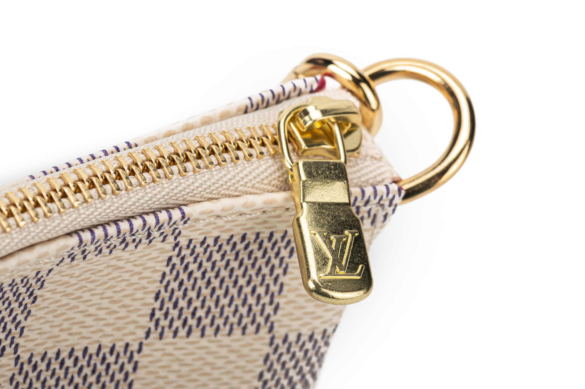 Louis Vuitton Pochette Accessoires Limited Edition Vivienne Xmas Damier Mini White