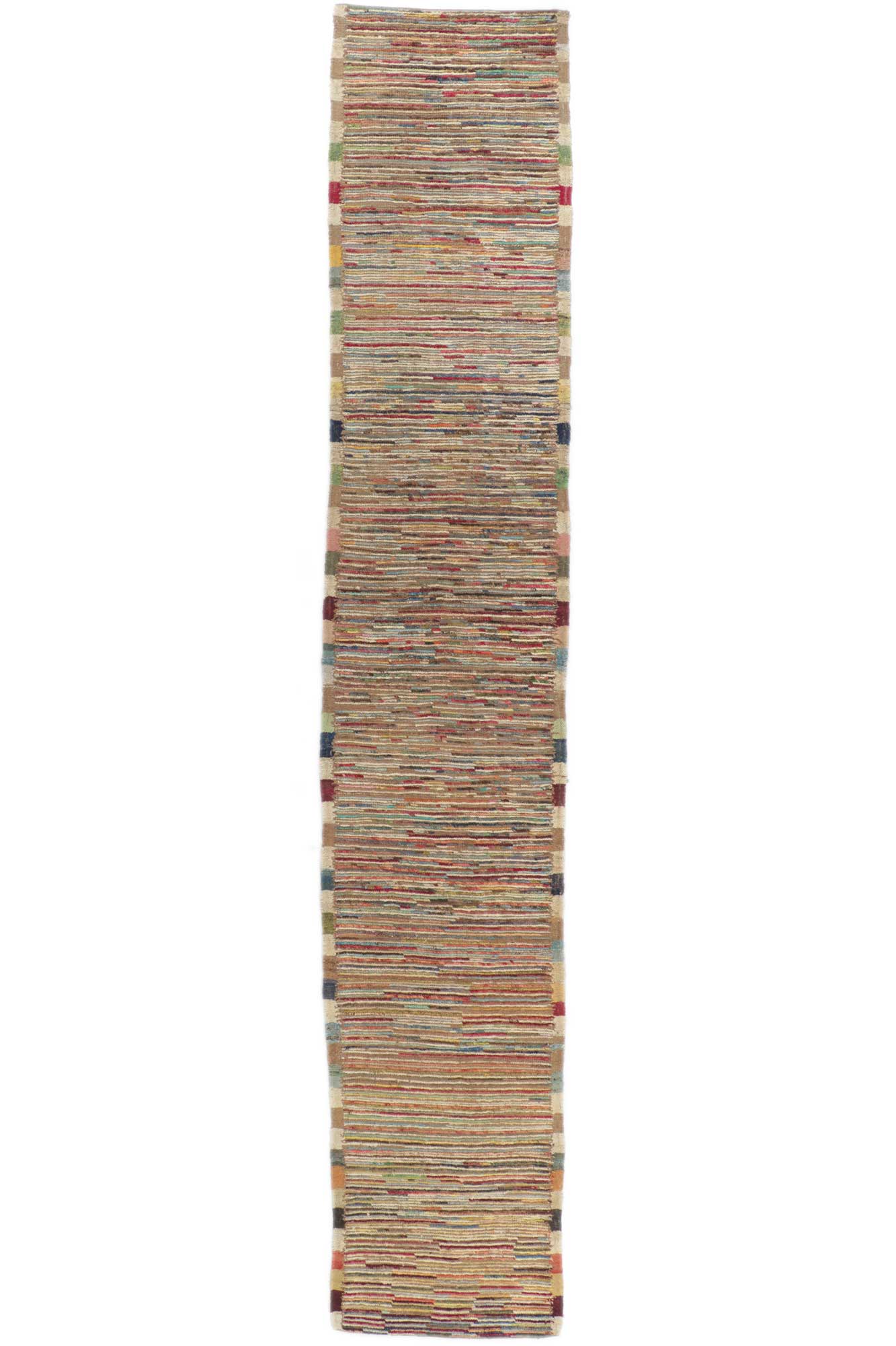 Earth-Tone Moroccan Rug, 3'05 x 19'00~P77687959