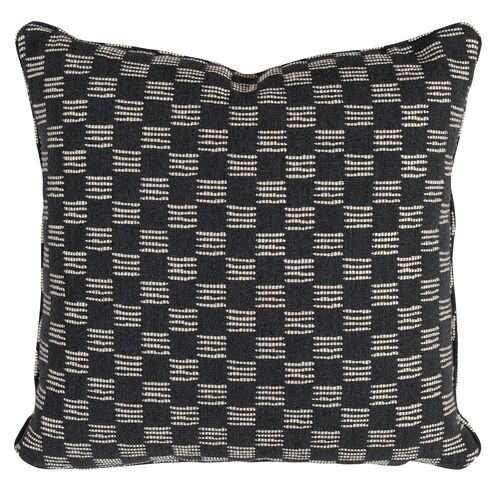 Irving Woven Pillow, Charcoal