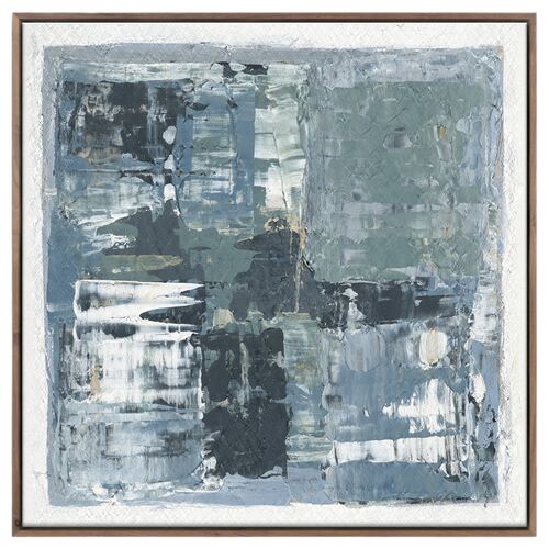 48" x 48" True Grit Painting by Elizabeth Sheppell, Rustic Walnut Frame 48" x 48" True Grit Painting by Elizabeth Sheppell, Rustic Walnut Frame