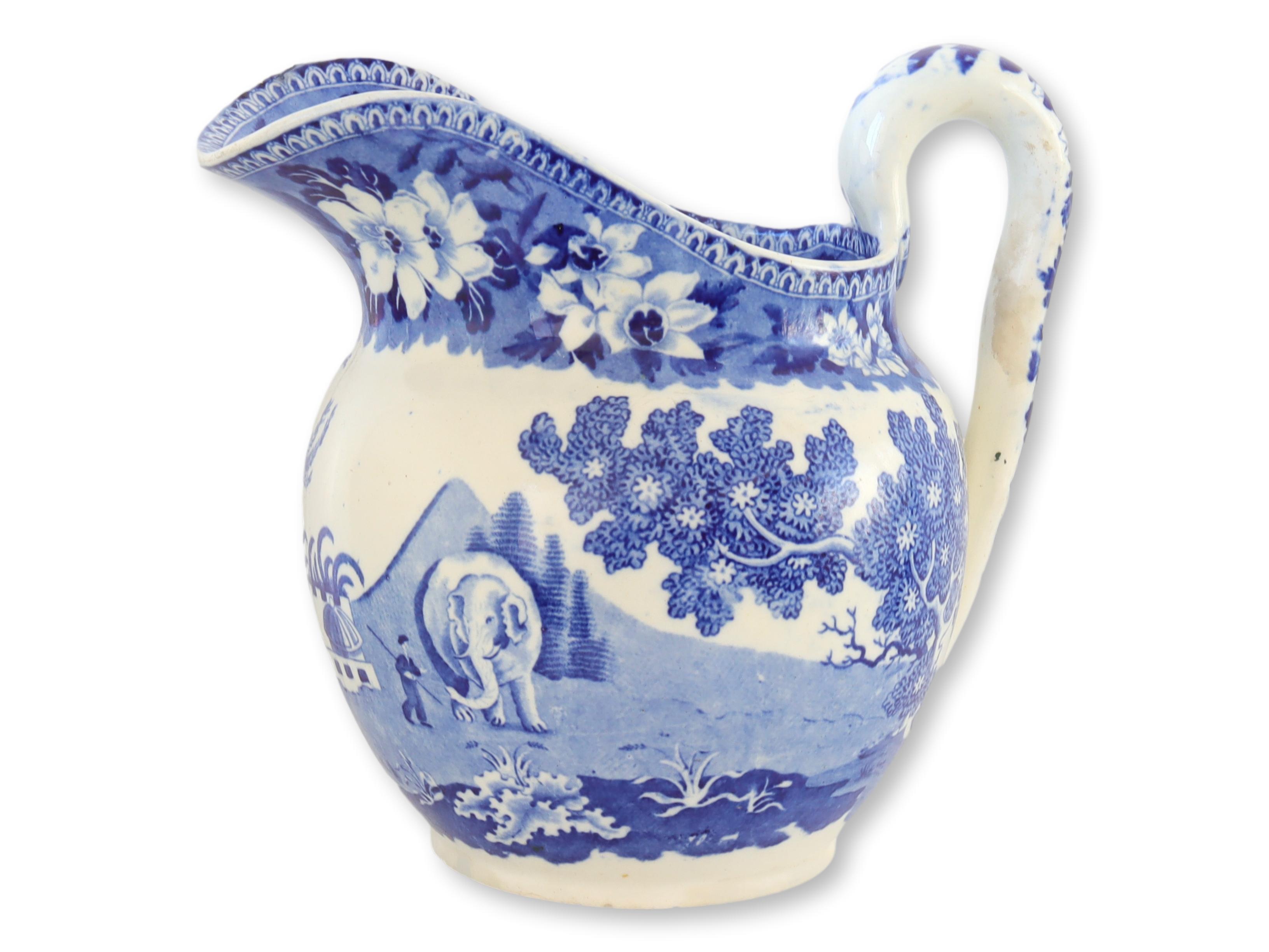 1830s Rogers Elephant Pearlware Pitcher~P77672112