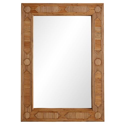 Madeline Rattan Wall Mirror, Natural~P77637227