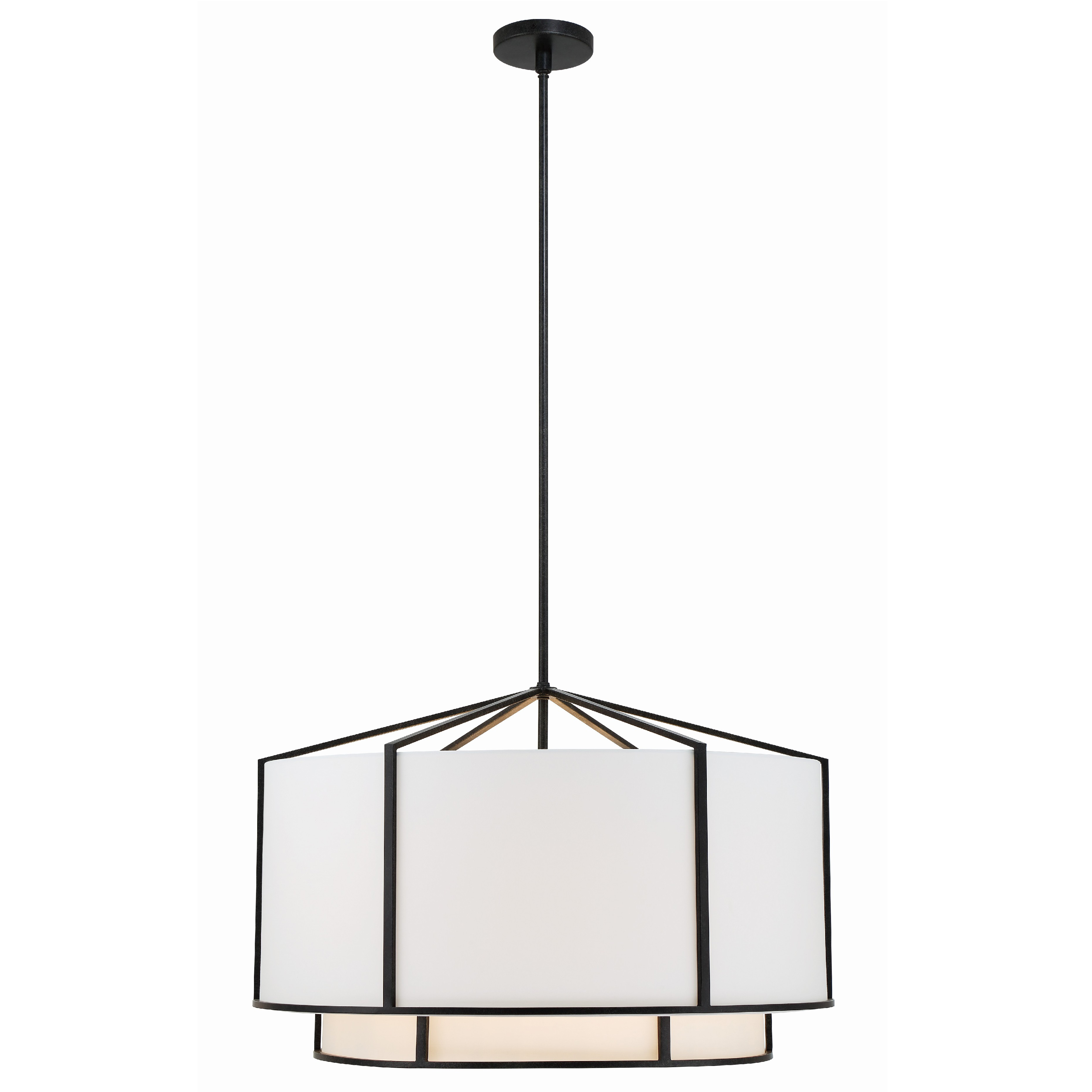 ◆CARLYN◆ Liv 4colors Carlyn 6 Light Chandelier, White/Black | One Kings Lane