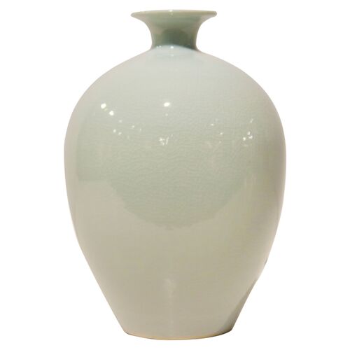9" Mason Vase, White Crackle~P77389766