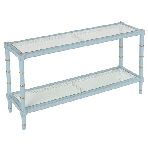 Conner Cane Console Table