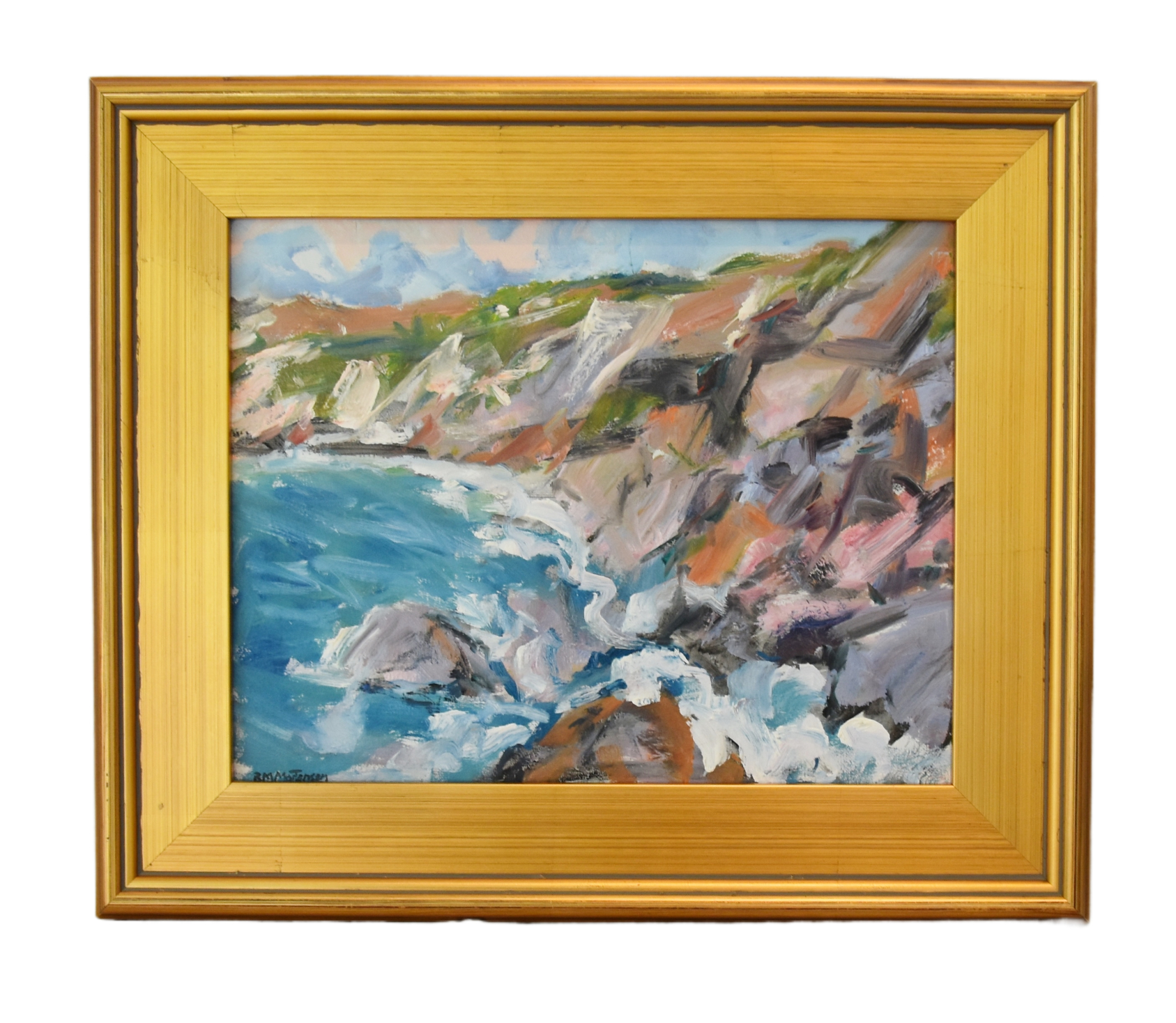 Crashing Waves Seascape Oil Painting~P77688425