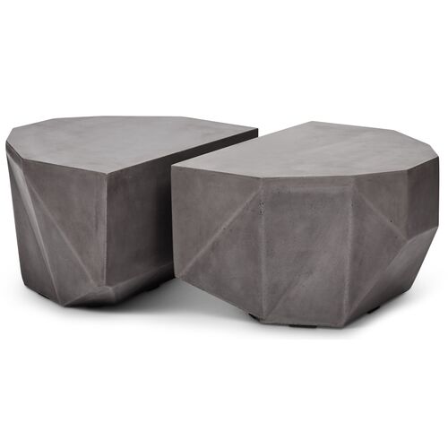 S/2 Dante Coffee Tables, Dark Gray~P77536447
