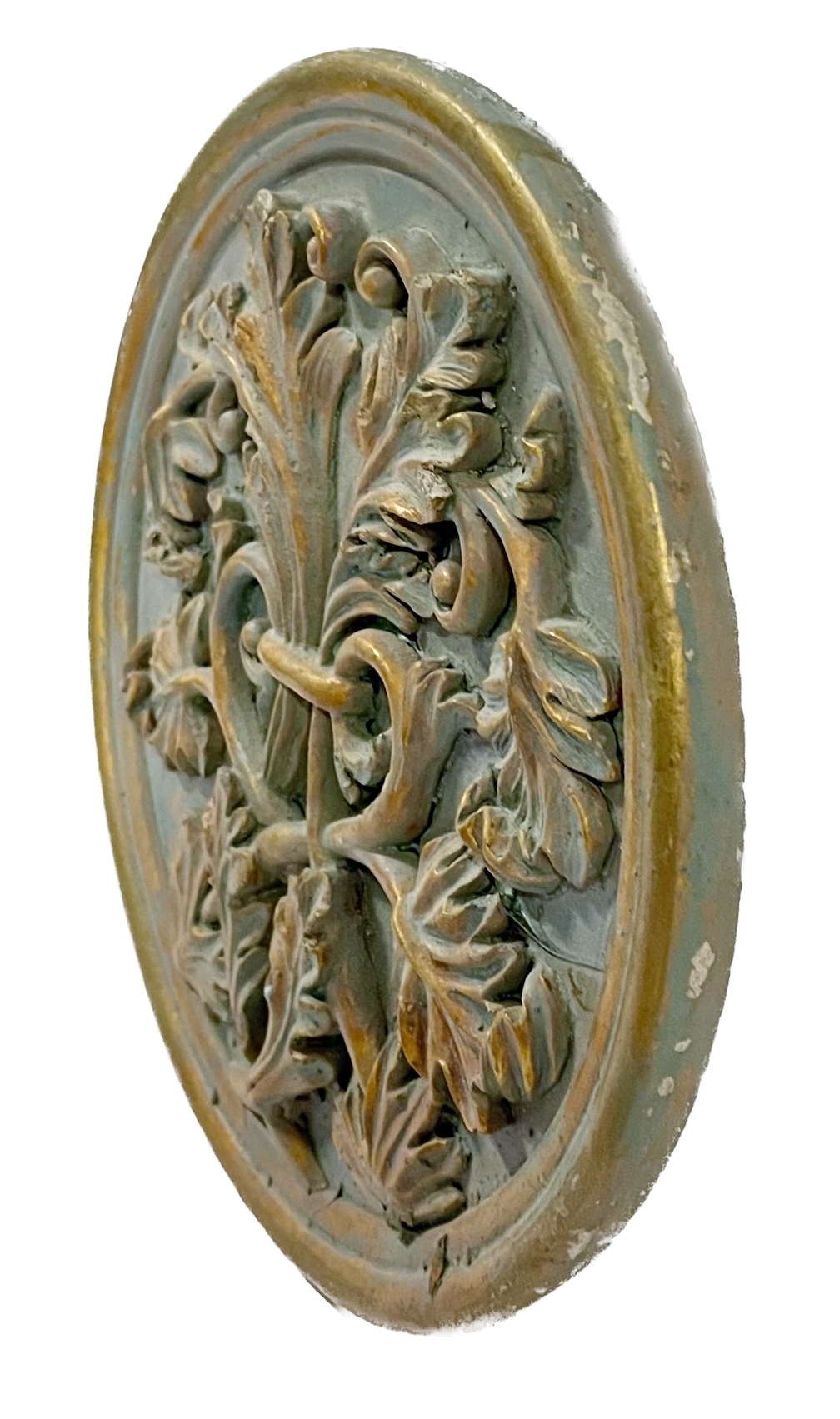Gilt Plaster Acanthus Leaf Medallion~P77672240
