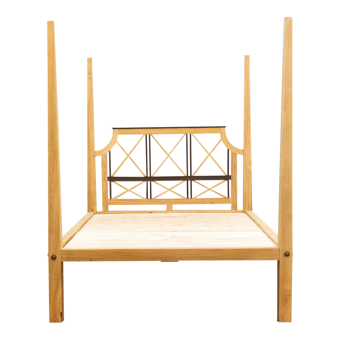Bleached Farmhouse Queen Poster Bed~P77711503