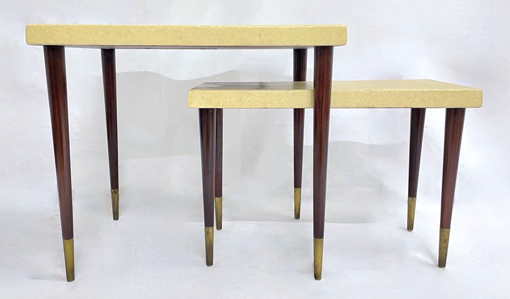 Mid-Century Mod Cork Nesting Tables, S/2~P77683027