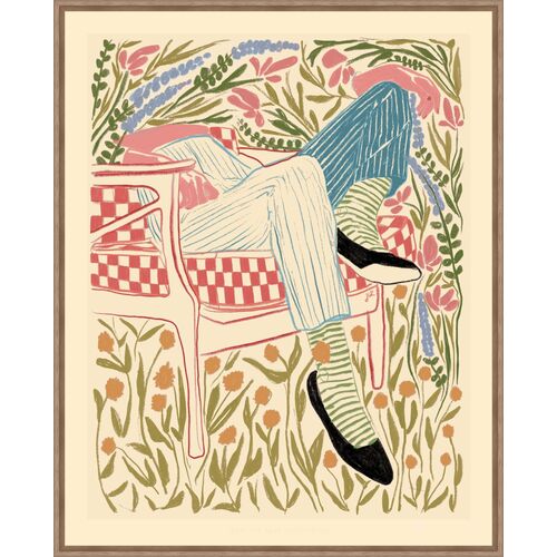 Quiet in the garden Painting by Olive Perry