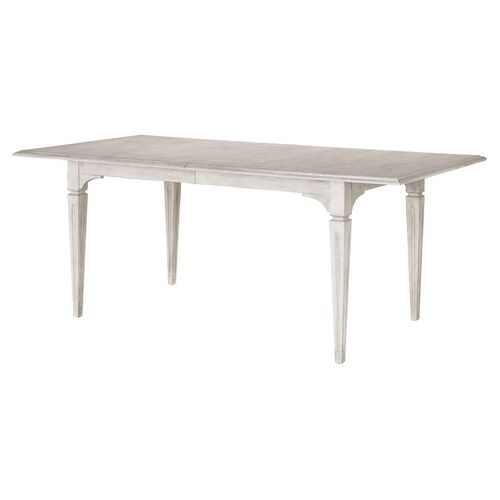 Aldan Extension Dining Table, Weathered Dover White