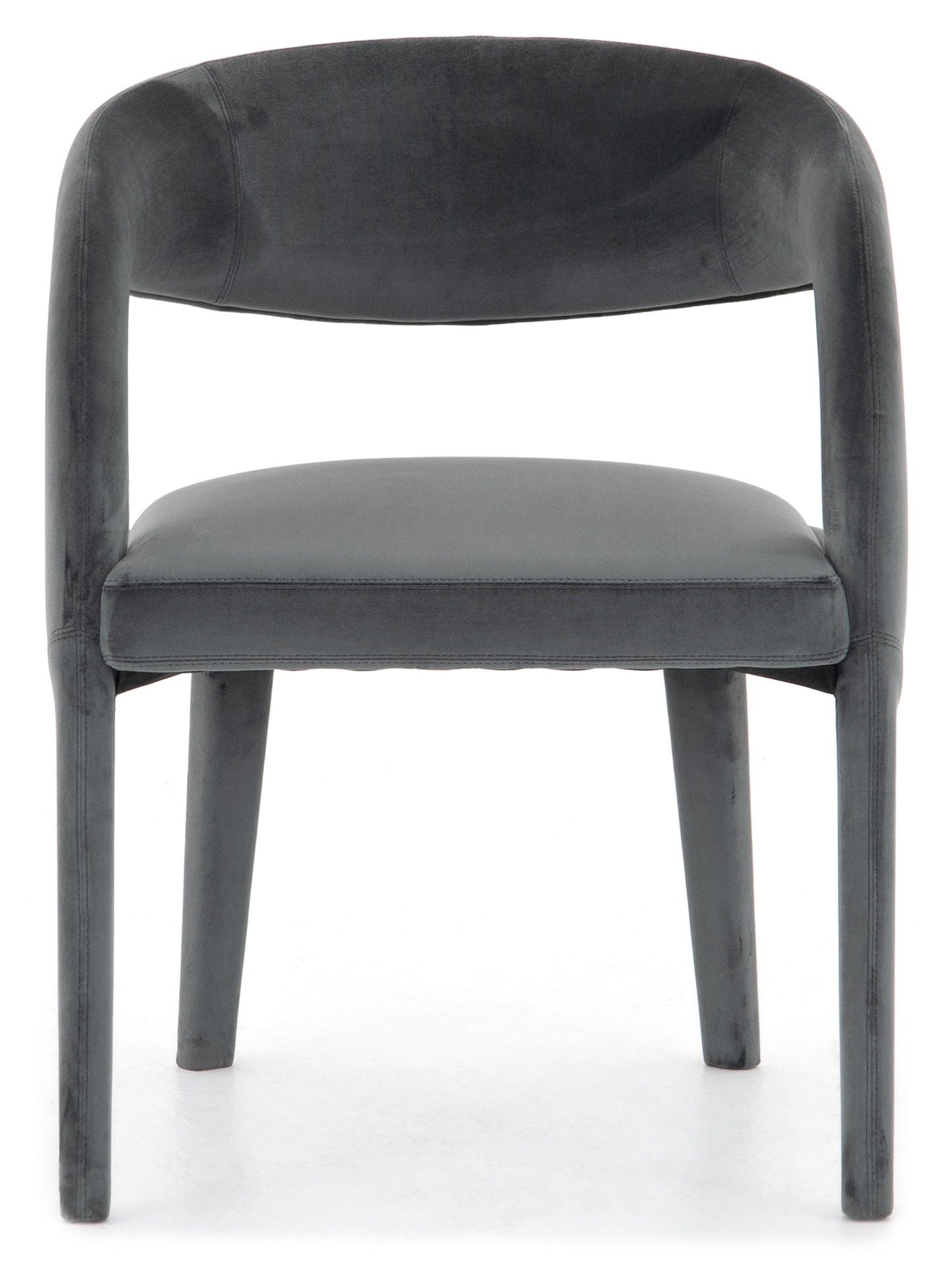 Charcoal discount velvet chair