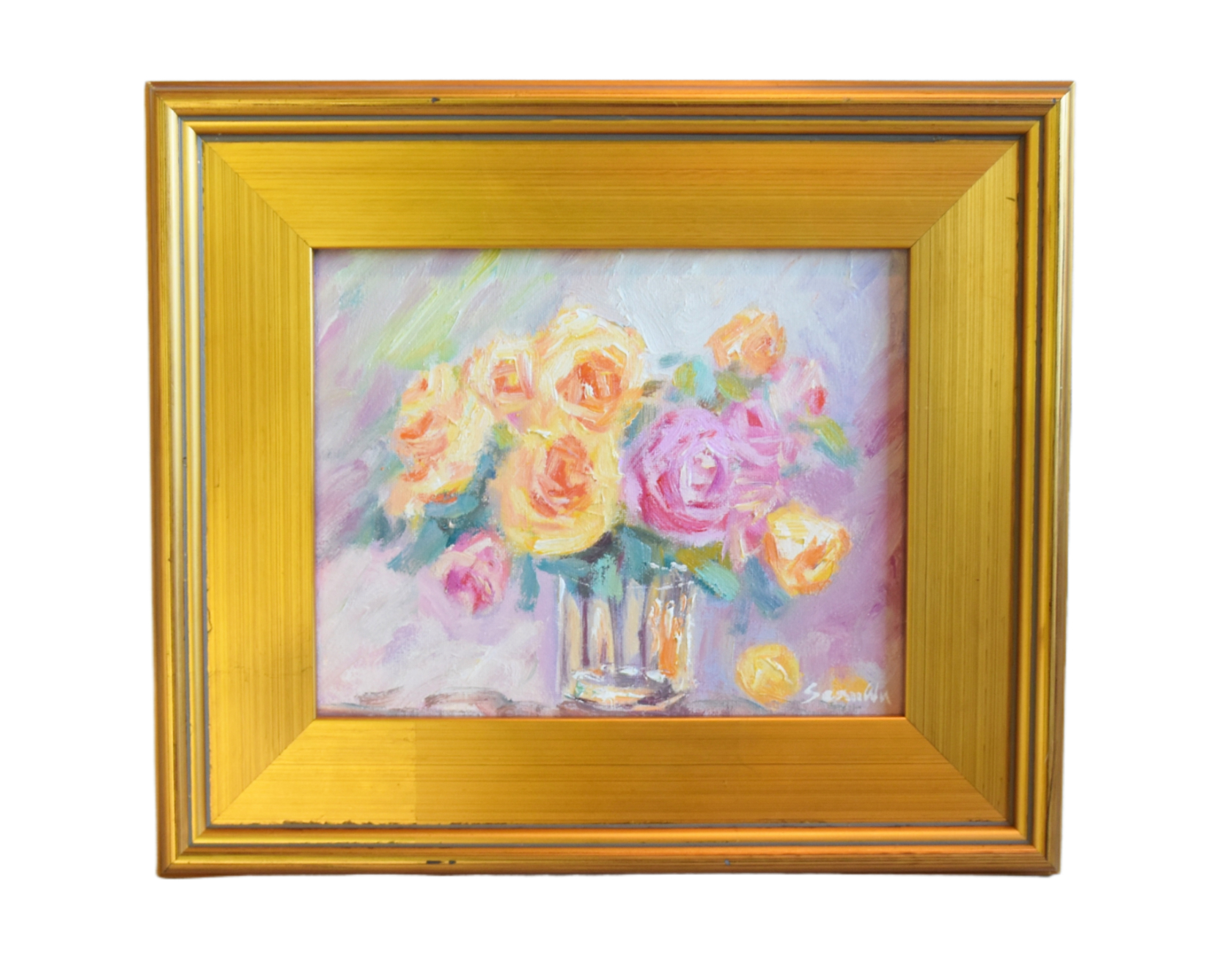 Bouquet Of Pastel Roses Oil Painting~P77682109