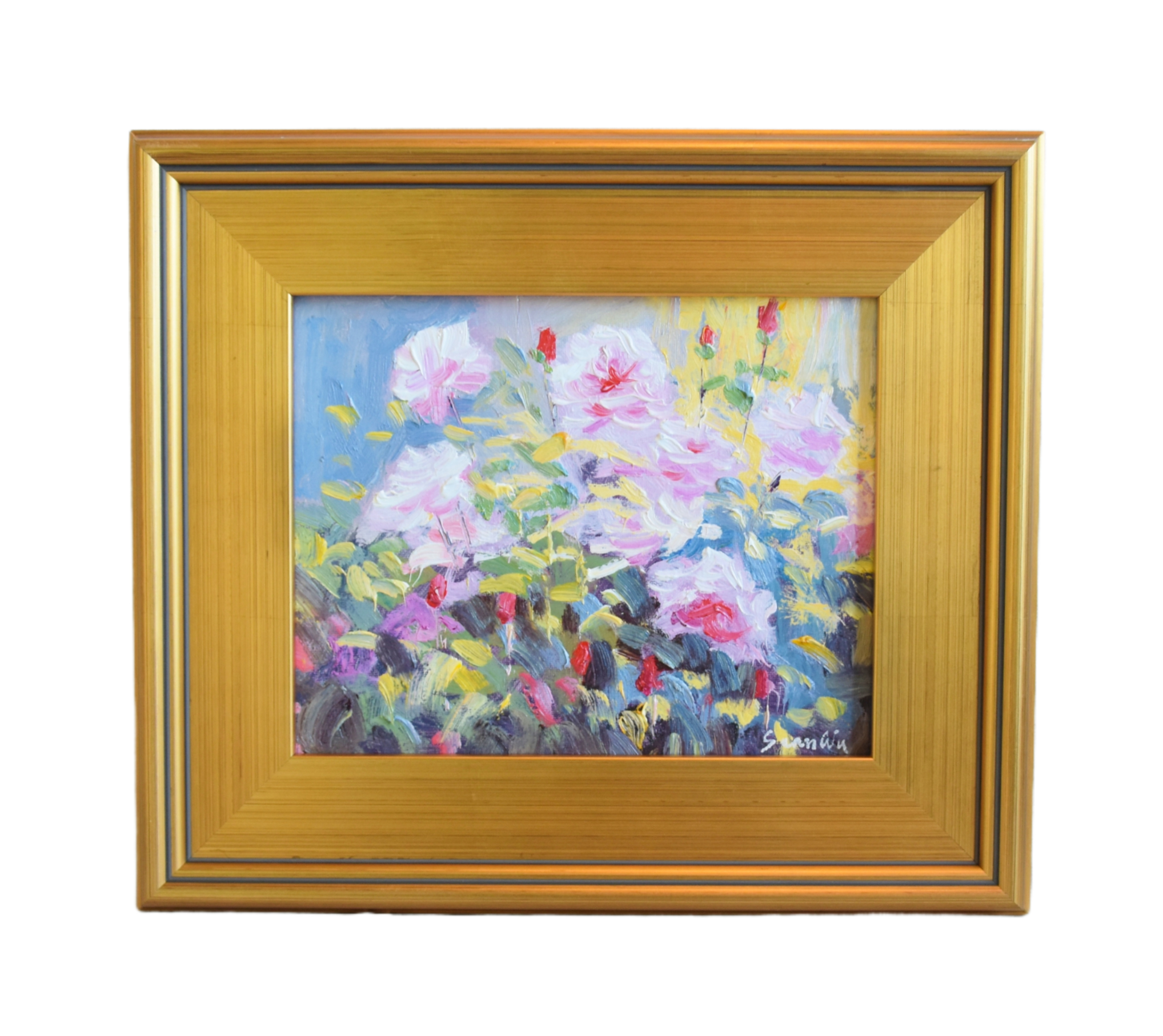 English Cottage Flower Garden Painting~P77684390