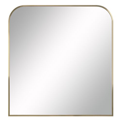 Rivka Wall Mirror, Antique Brushed Brass