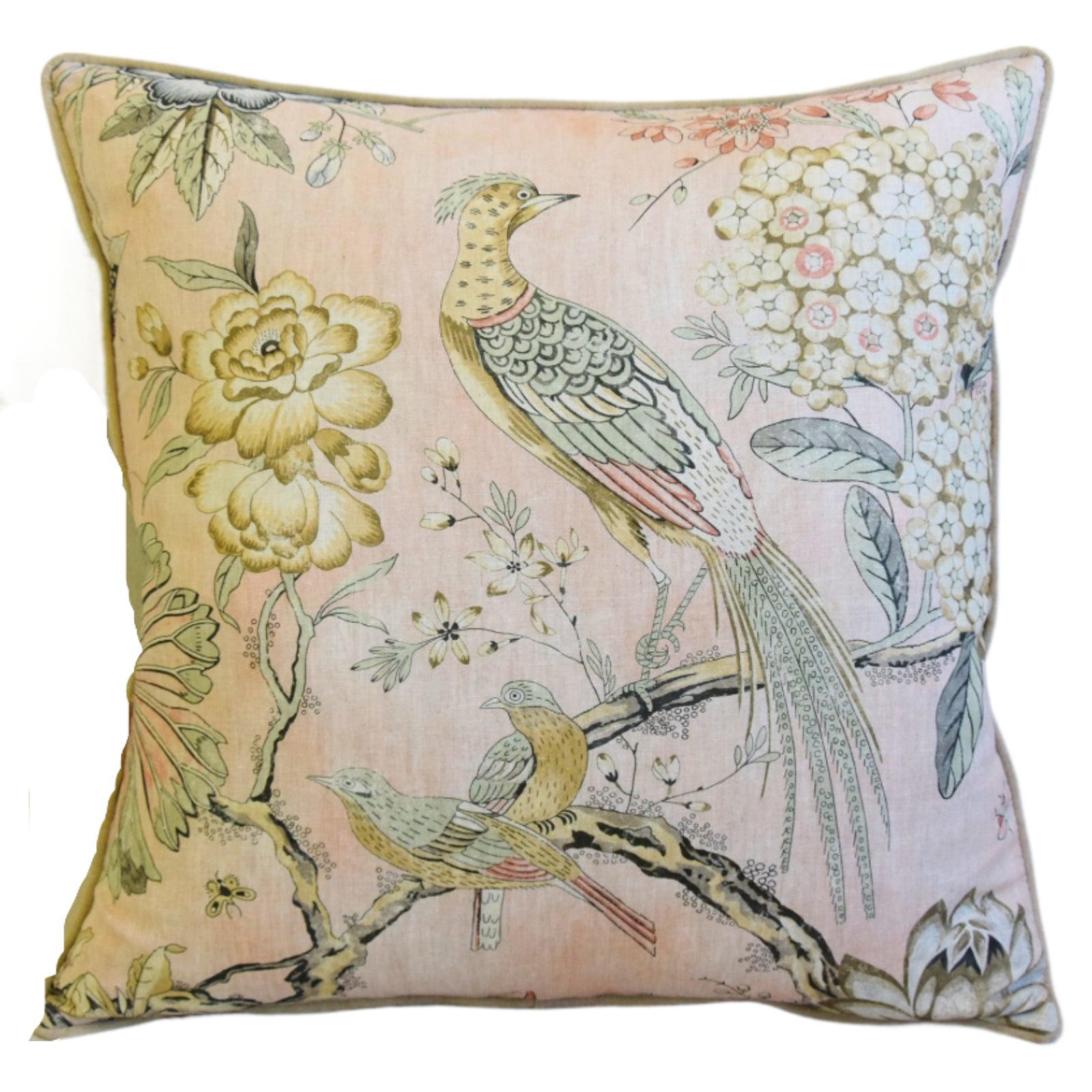 Blush Anna French Thibaut Floral Pillow~P77702012