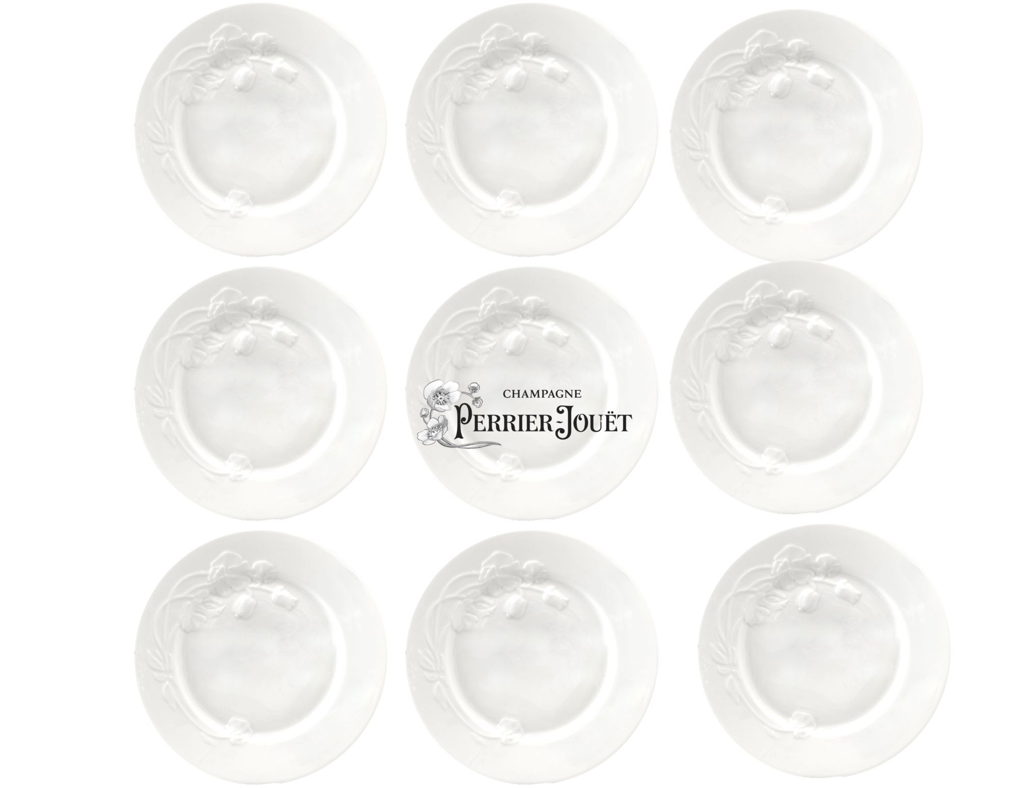 Perrier-Jouët Limoges 10.75" Plates, 9pc~P77726824