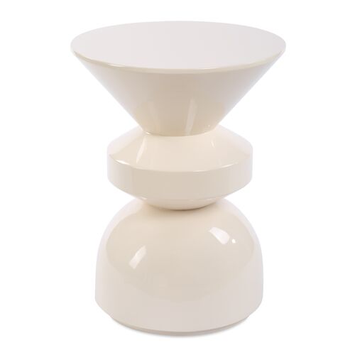 Tobiah Accent Table, White Lacquer