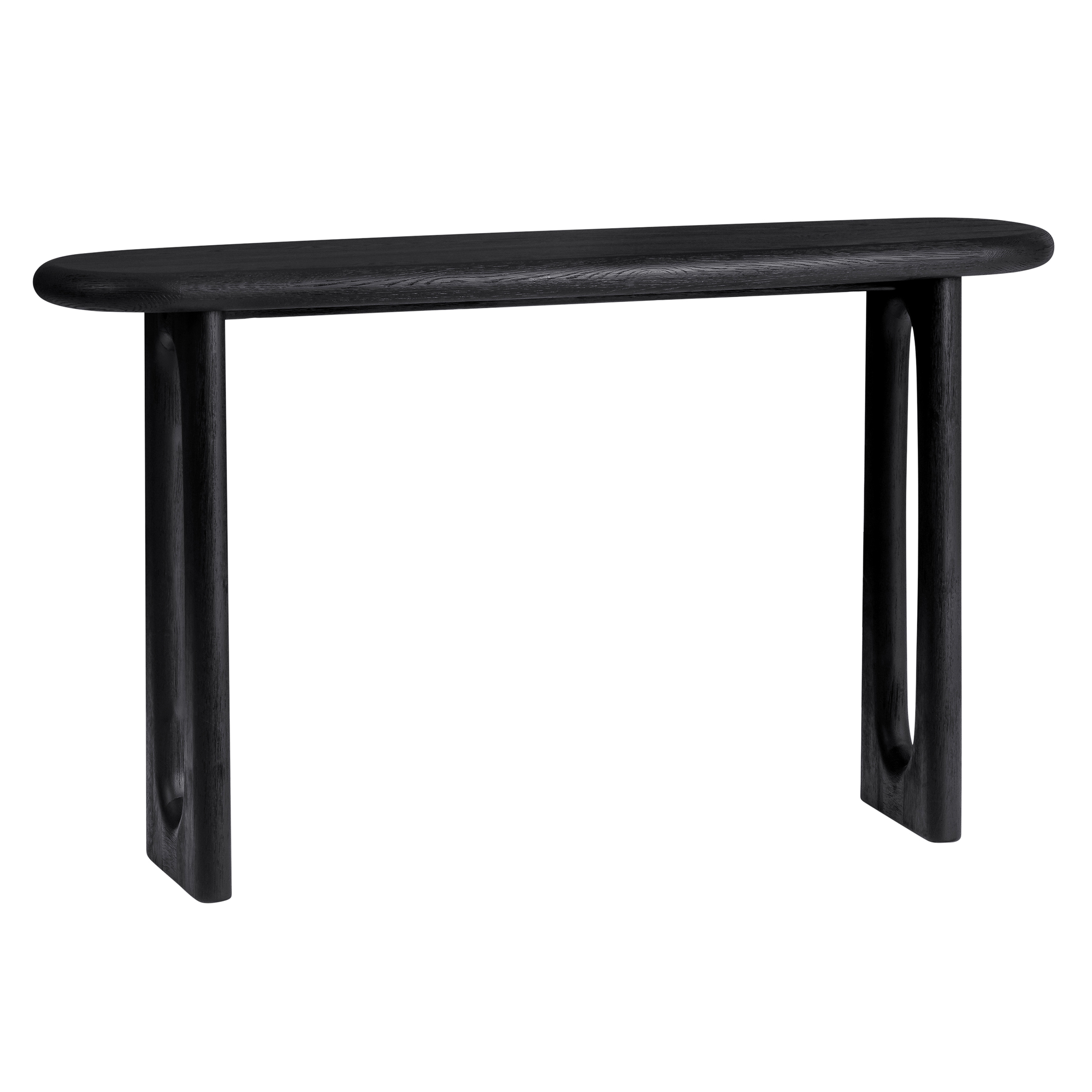 Estee Oak Console Table, Wirebrushed Black One Kings Lane