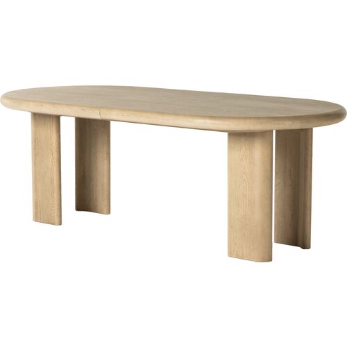 Joslin Oval Extension Dining Table, Light Oak~P111118797
