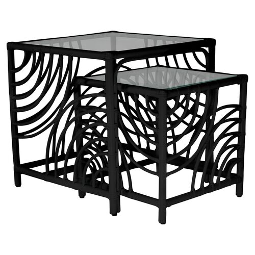 Swirl Nesting Tables, Black~P77552384