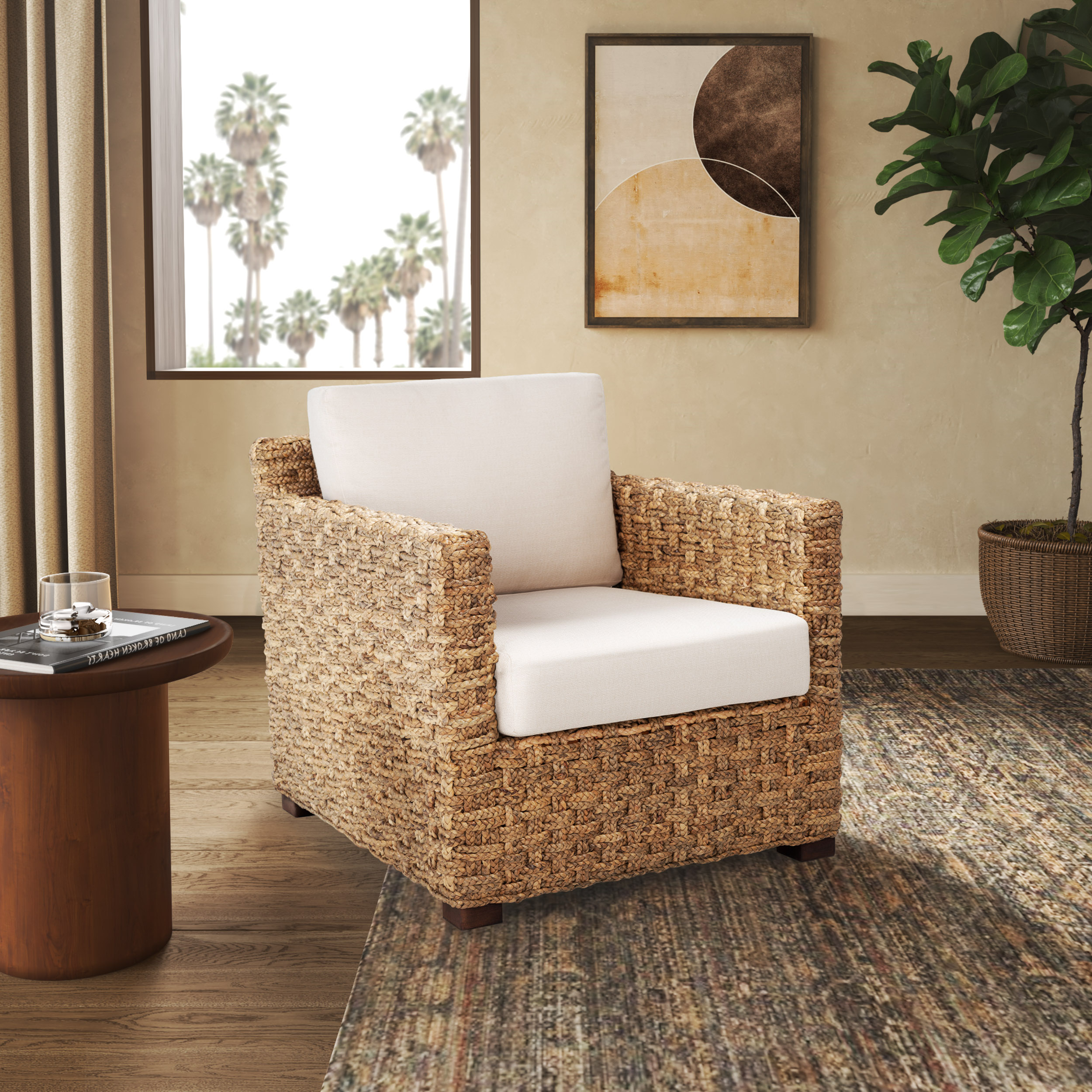 Cannes Water Hyacinth Chair, Natural/Beige | One Kings Lane