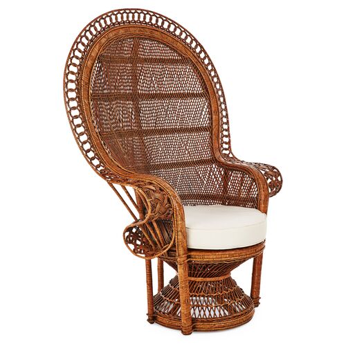 Peacock Accent Chair, Natural~P76623955