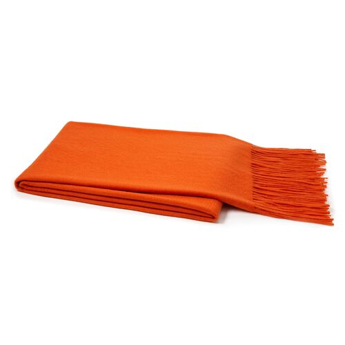 Cashmere-Blend Throw, Orange~P75855457