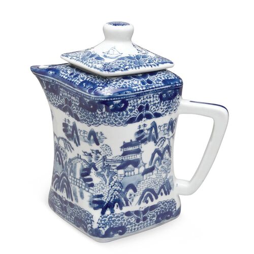 Blue Floral Teapot~P75855793