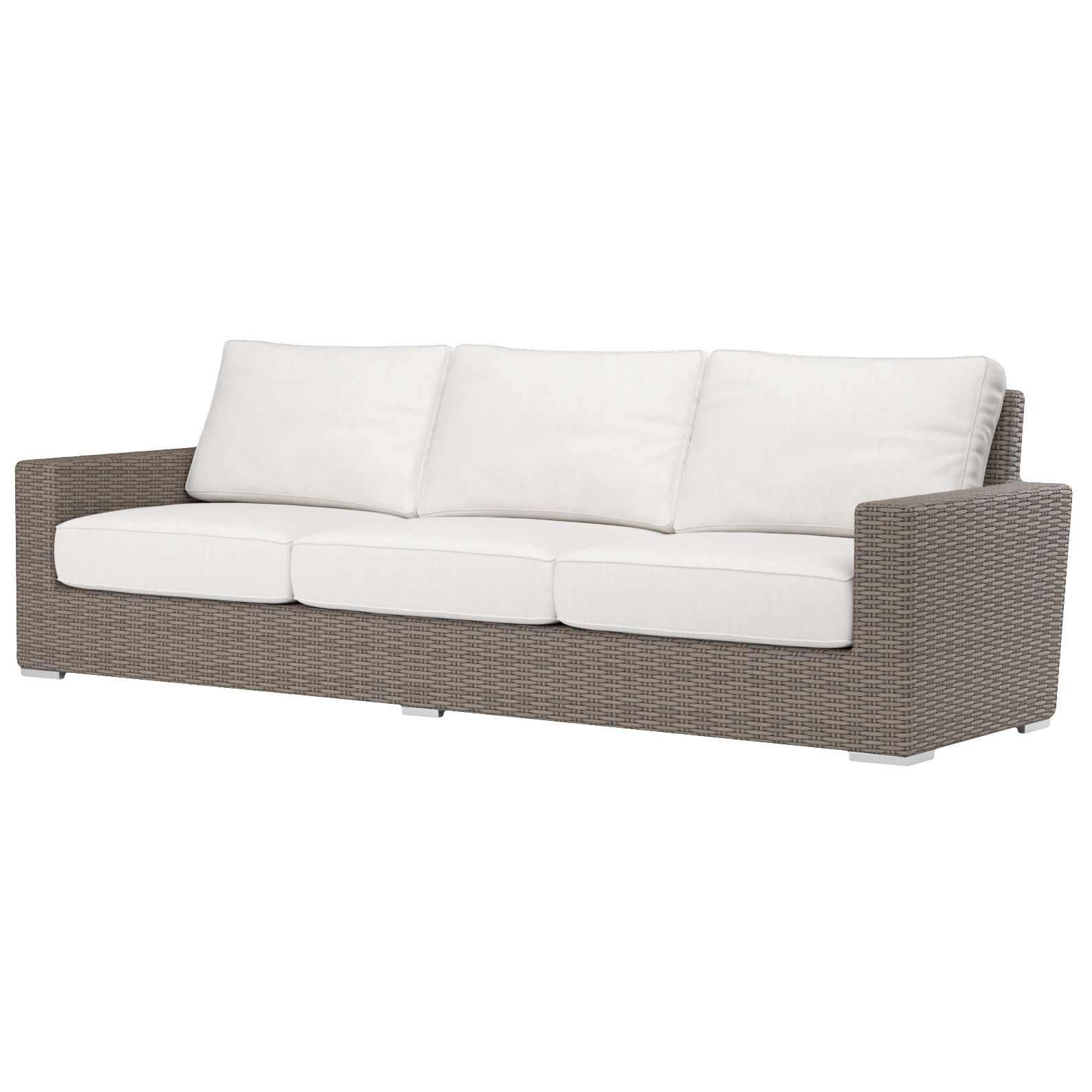 Neptune Outdoor Aluminum/Resin Wicker 3-Seat Sofa