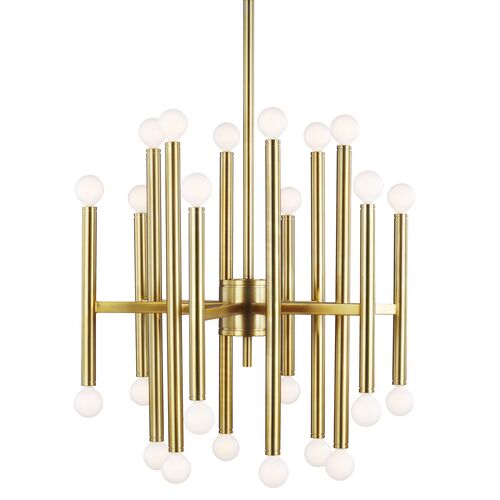 Beckham Modern Medium Chandelier, Burnished Brass Beckham Modern Medium Chandelier, Burnished Brass~P77632182