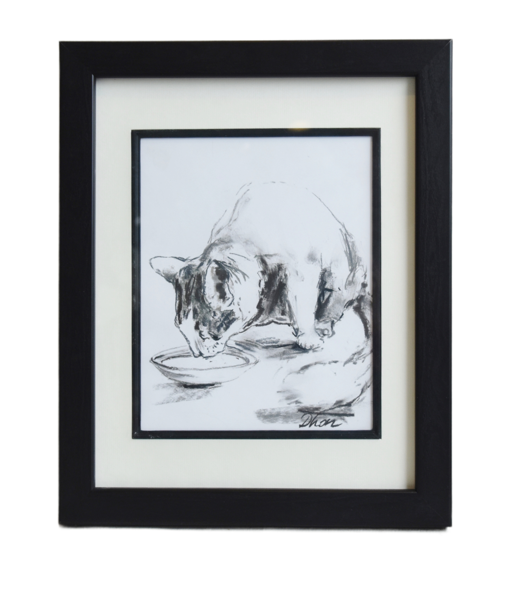 Cat Abstract Pastel Drawing Artwork~P77687710