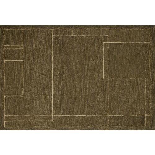 Barrow Rug, Olive/Natural
