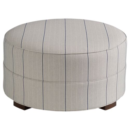 Ottoman Options Ottoman, Indigo Stripe