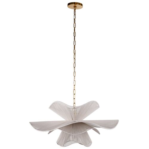 Tazara Chandelier, Aged Brass/Cotton String