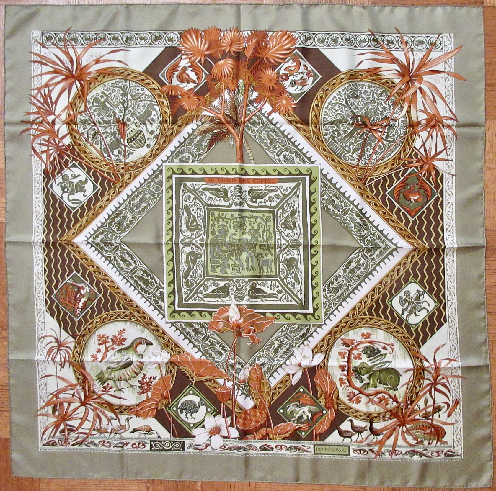 Hermes Le Jardin des Coptes Scarf in Box~P77676298