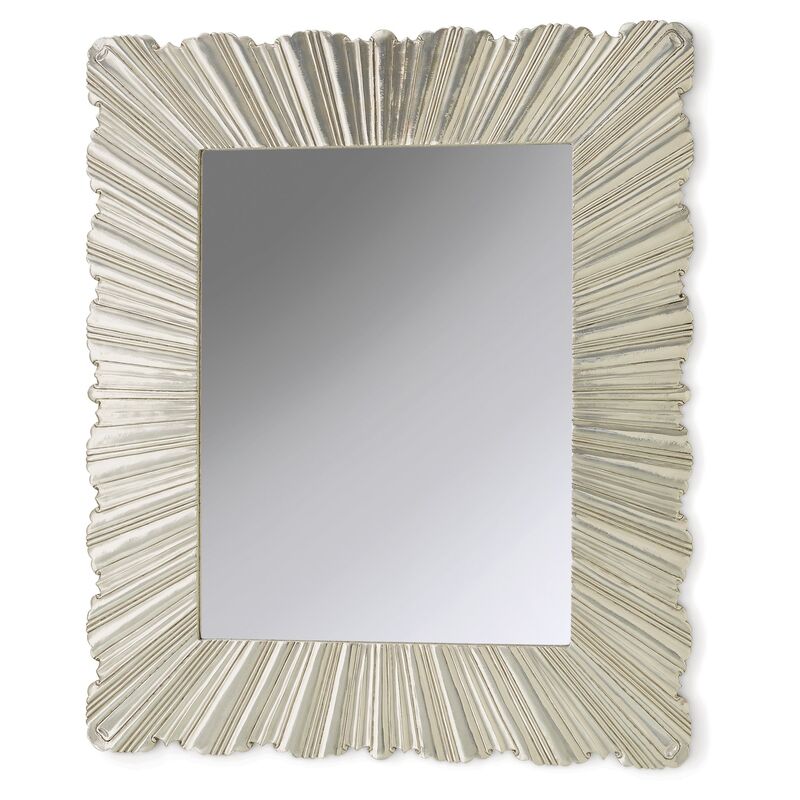 Fold Oversize Wall Mirror, Silver