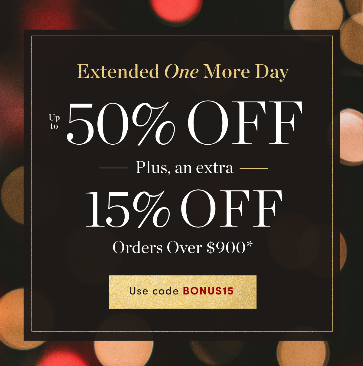Up to 50 Percent Off Sitewide