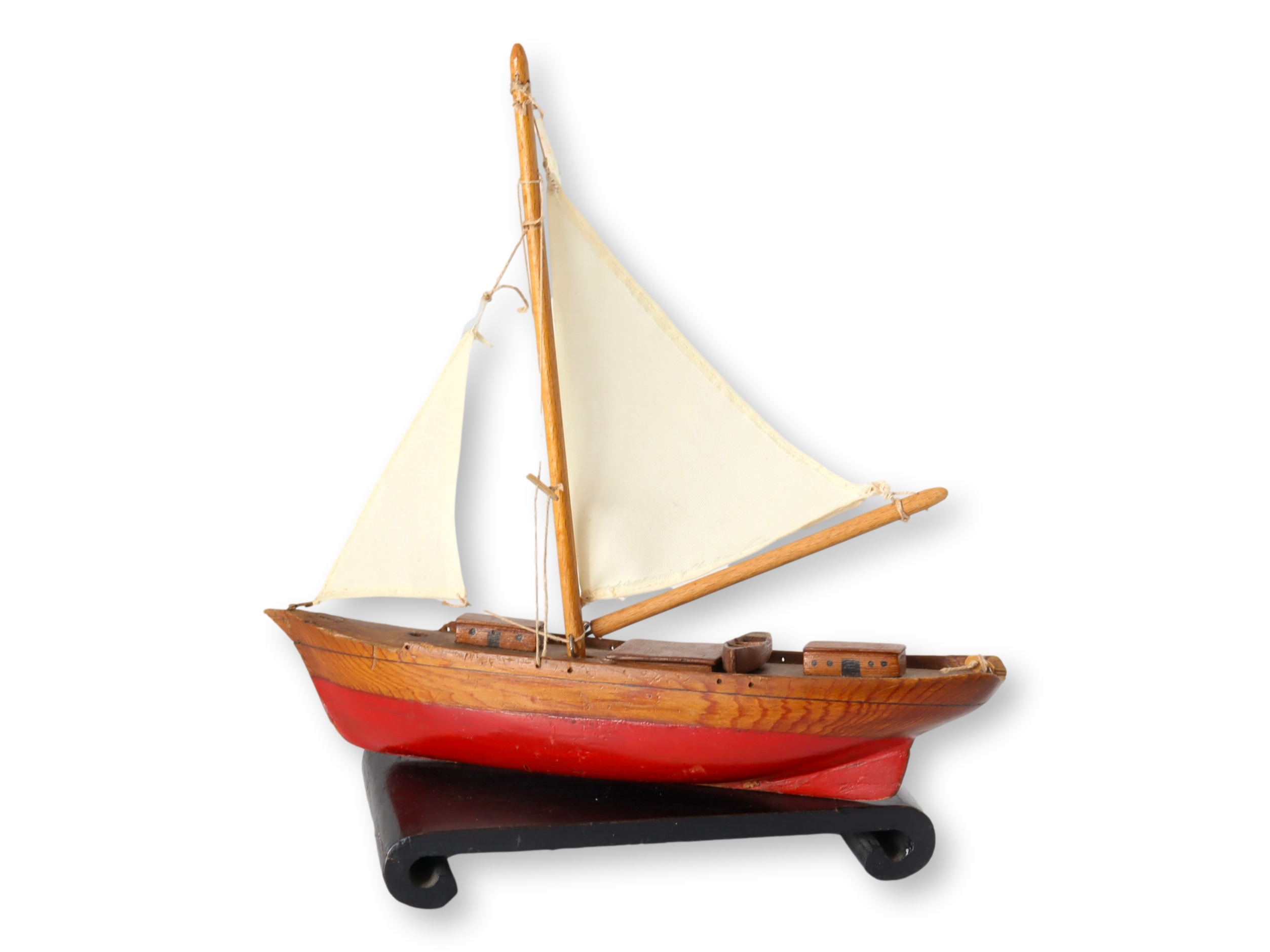 Miniature Pond Sailboat Boat & Stand~P77697357